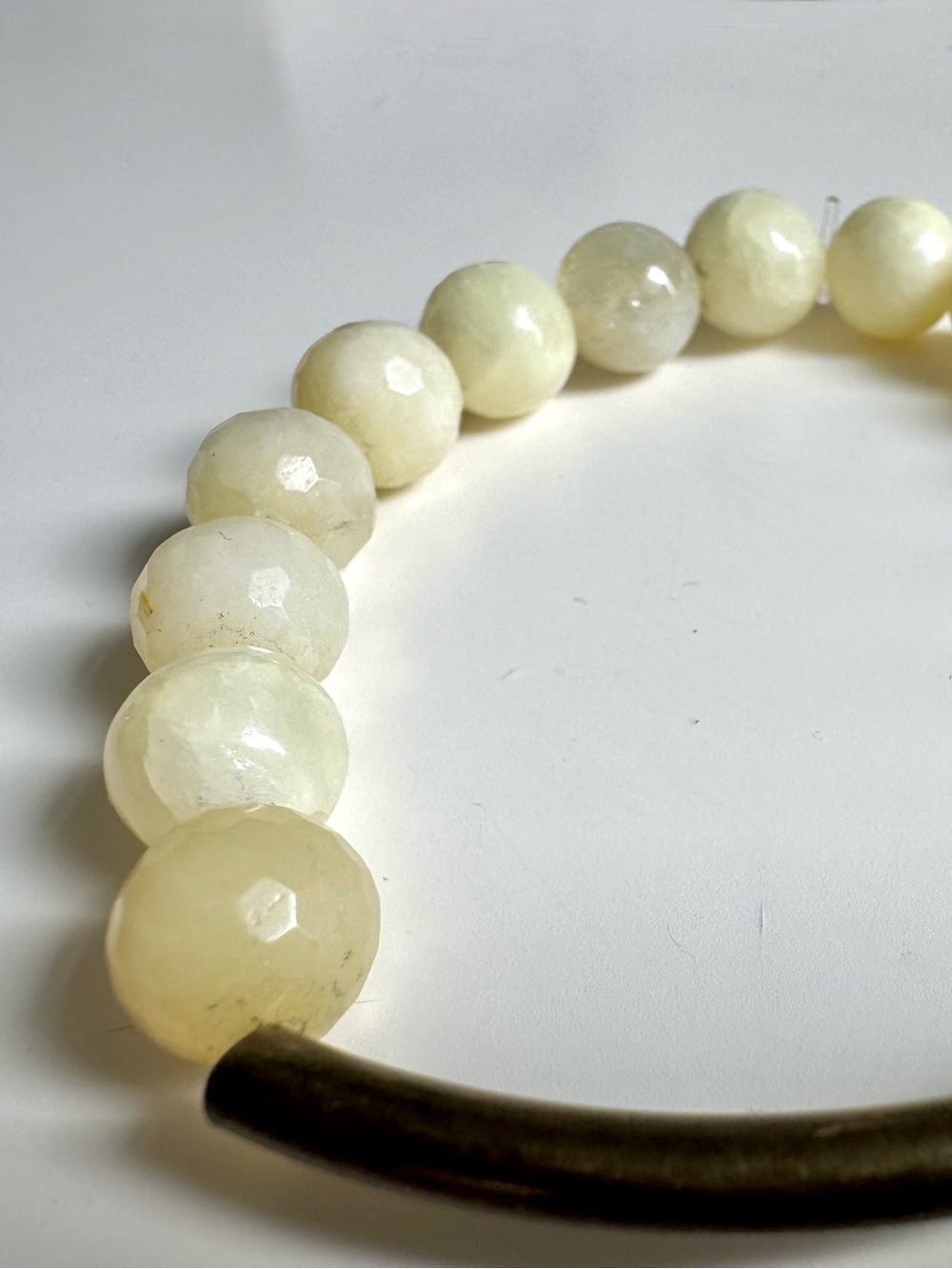 Faceted Lemon Quartz Bead Stretchy Bracelet